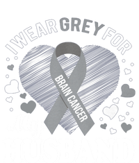 I Wear Grey For My Husband Cute Gift Brain Cancer Awareness Meaningful Gift T-Shirt