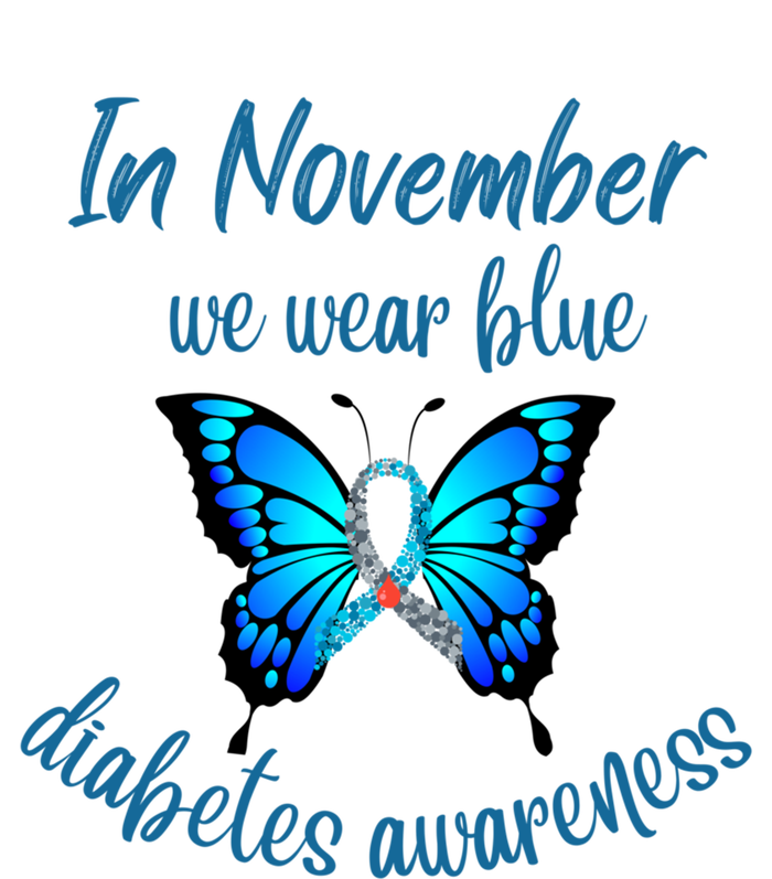 In November We Wear Blue Diabetes Awareness Gift T-Shirt