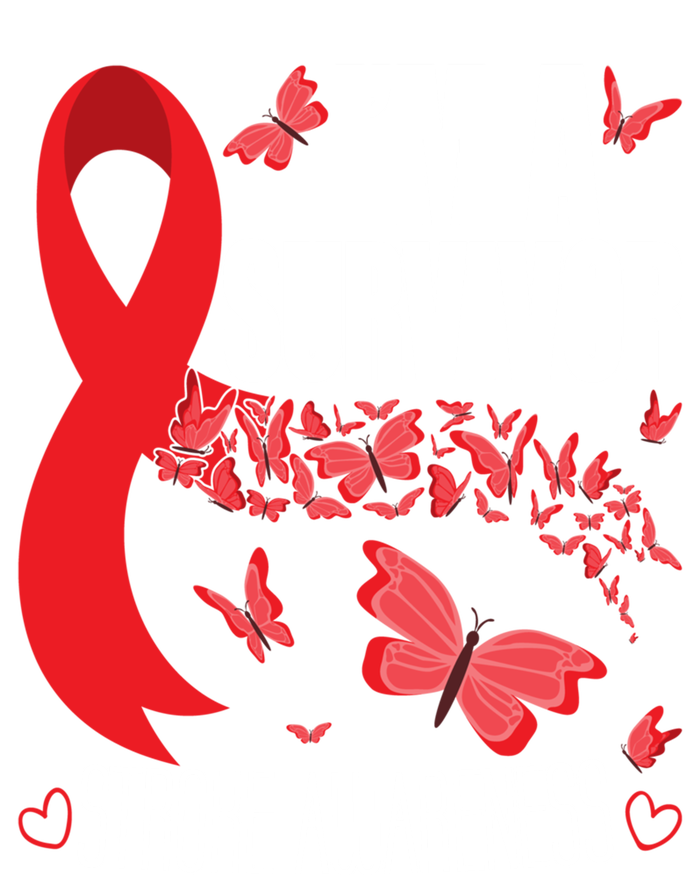 I'm A Survivor Stroke Awareness Cute Gift Red Ribbon Brain Attack Cool Gift Kids Long Sleeve Shirt