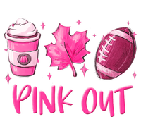 Pink Out Breast Cancer Awareness Day Pumpkin Spice Football Gift Women's Racerback Tank