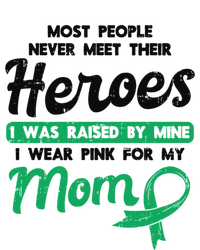 Raised By My Heroe Pink For Mom Breast Cancer Awareness Son Cute Gift Valucap Bio-Washed Visor