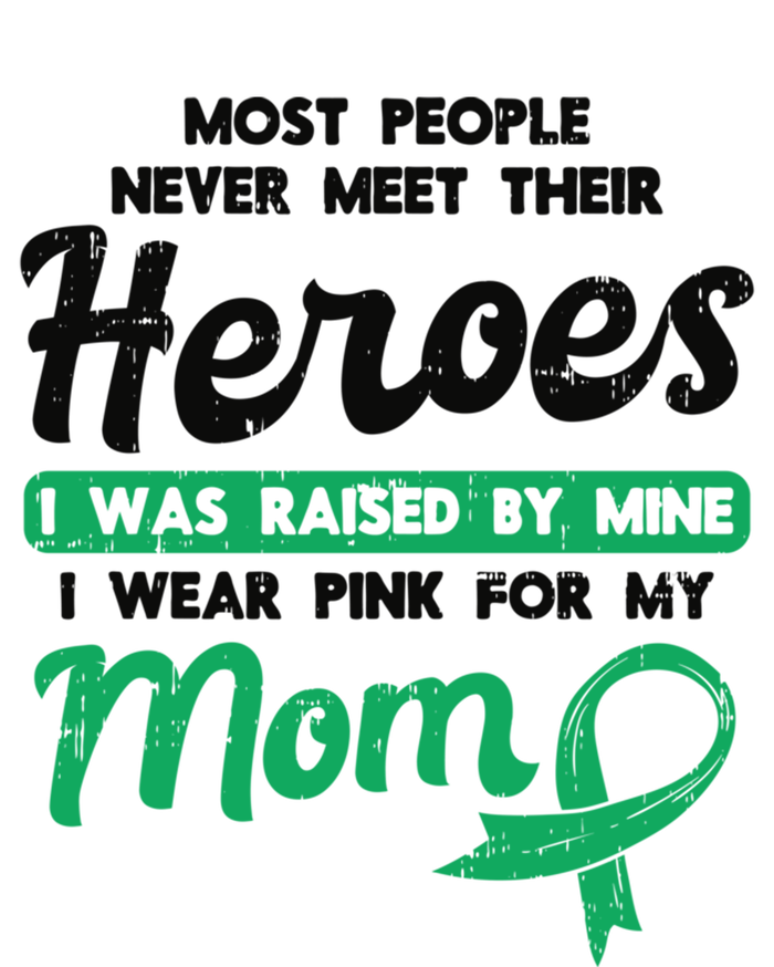 Raised By My Heroe Pink For Mom Breast Cancer Awareness Son Cute Gift Valucap Bio-Washed Visor