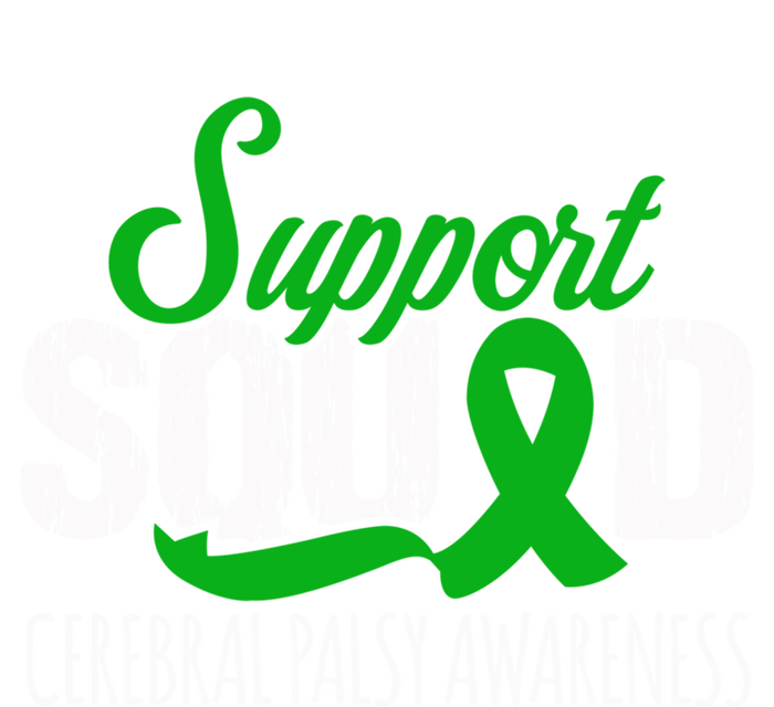 Support Squad Cerebral Palsy Awareness Green Ribbon Cute Gift T-Shirt