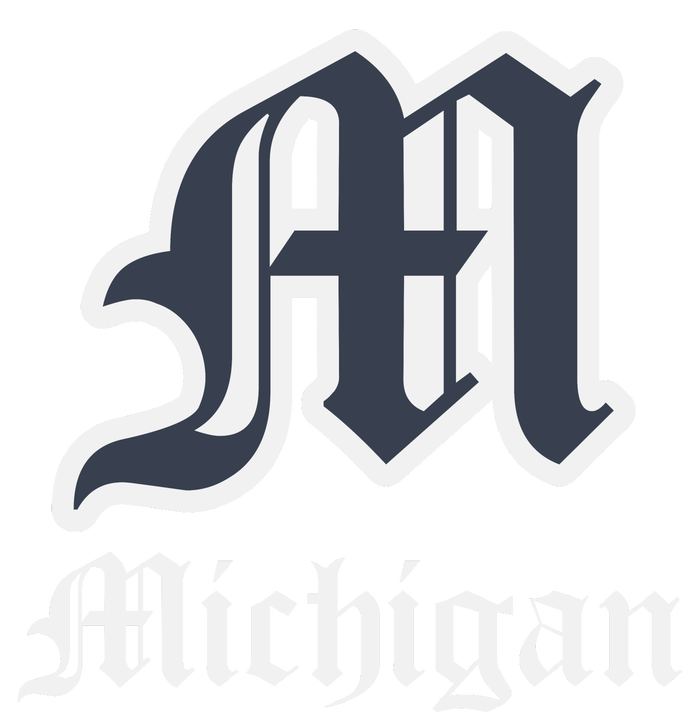 Michigan M Detroit D Logo Striped Beanie with Solid Band