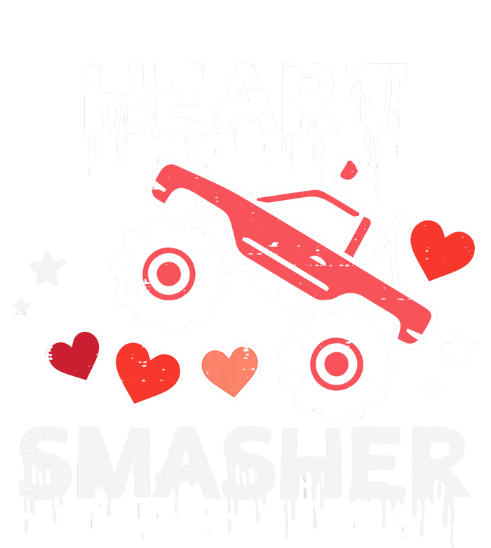 Valentines Day Monster Truck Heart Smasher Boy T-Shirt