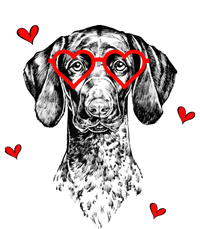 GSP With Heart Glasses Valentines Day Dog Mom The Baniff Cuffed Pom Beanie