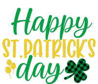 Happy St Patricks Day Green Plaid Clover Large Microfiber Waffle Golf Towel