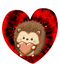 Funny Hedgehog Red Tie Dye Adults Heart Valentines Day Love Cool Gift T-Shirt