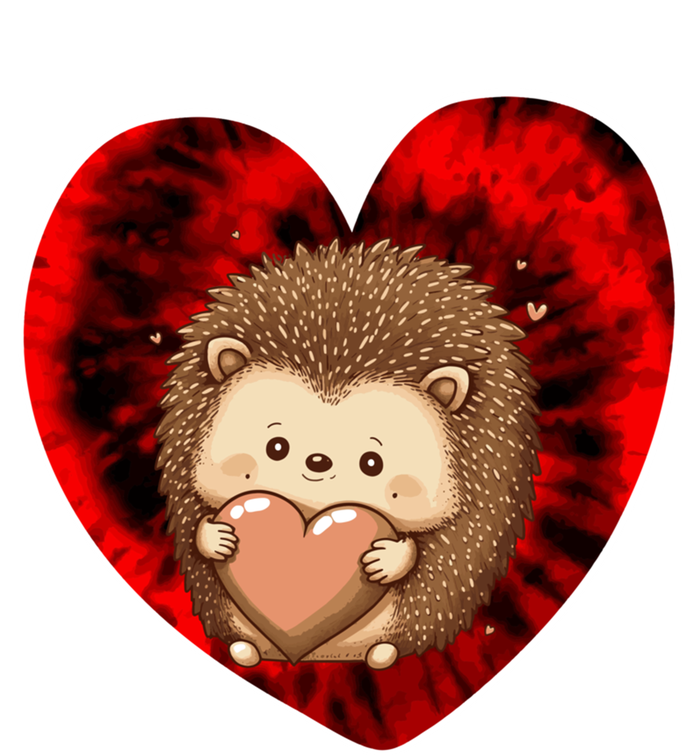 Funny Hedgehog Red Tie Dye Adults Heart Valentines Day Love Cool Gift T-Shirt