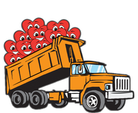 Heart Dump Truck Valentines Day Cool Love Construction Gift T-Shirt