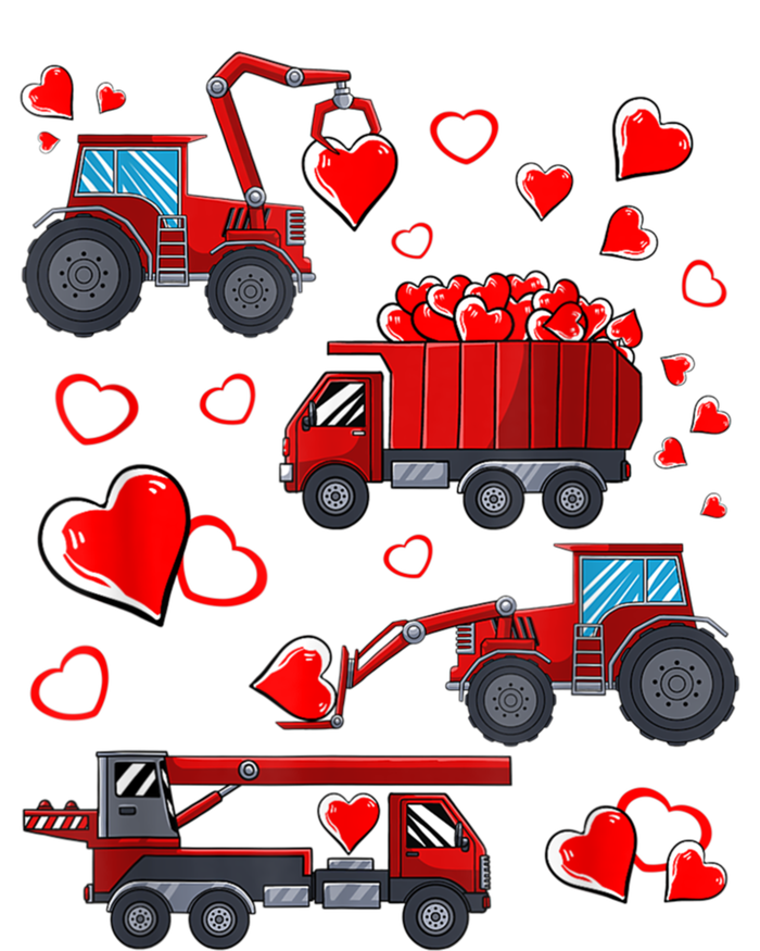 Heart Truck Excavator Forklift Valentines Day Gift T-Shirt