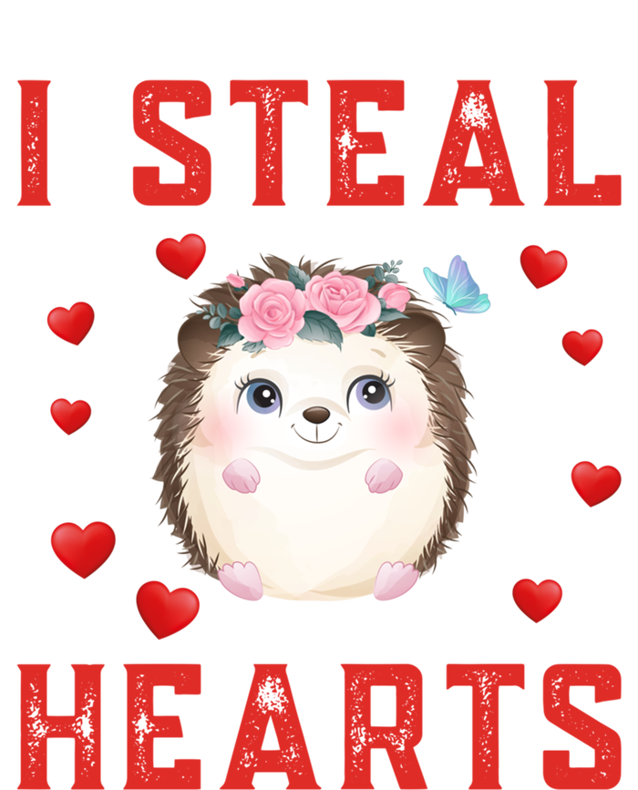 Hedgehog Graphic Themed I Steal Hearts Cute Valentines Day Gift Coaster