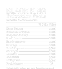 Black King Nutrition Fact For Black History Month Gift T-Shirt