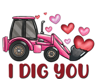 I Dig You Construction Truck Valentines Day Gift Women's Tri-Blend 3/4-Sleeve Raglan Shirt