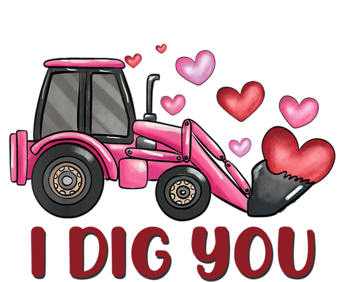 I Dig You Construction Truck Valentines Day Gift Women's Tri-Blend 3/4-Sleeve Raglan Shirt