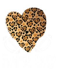 Leopard Heart Football Mom Game Day Gift Sustainable Knit Beanie