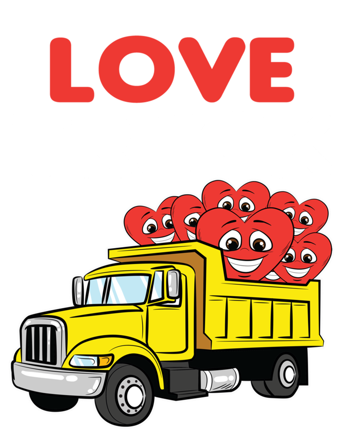 Love Truck Valentines Day Construction Heavy Equipt Great Gift Tie-Dye Long Sleeve Shirt