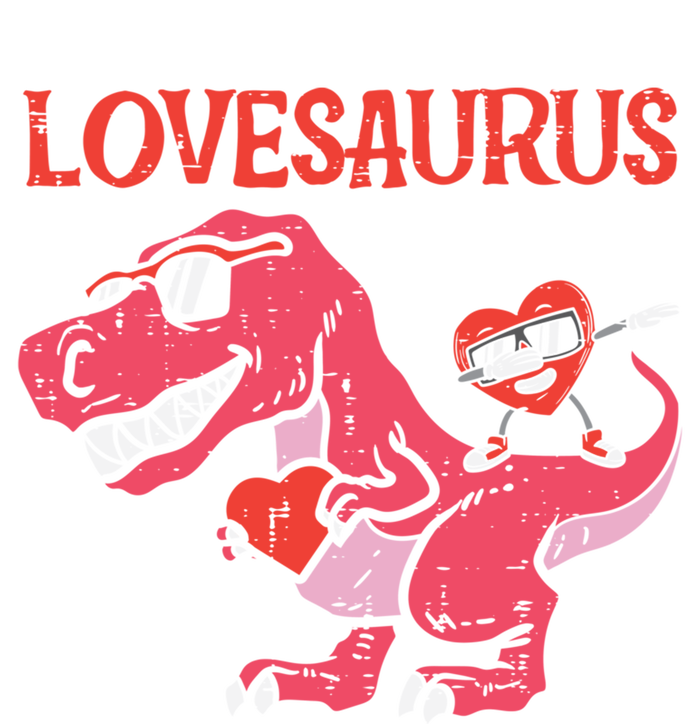 Lovesaurus Dino Trex Dab Heart Valentines Day Gift V-Neck T-Shirt