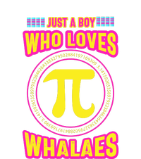 Just A Boy Who Loves Pi Whales Pi Day V-Neck T-Shirt