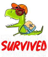 Funny My Teacher Survived 100 Days Of Me Trex Dinosaur T-Shirt