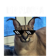 Funny Big Floppa Wearing Meme Sunglasses Kids Long Sleeve Shirt