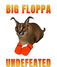 Funny Big Floppa Undefeated Champion, Meme Cat Sweatshirt Cinch Pack Bag