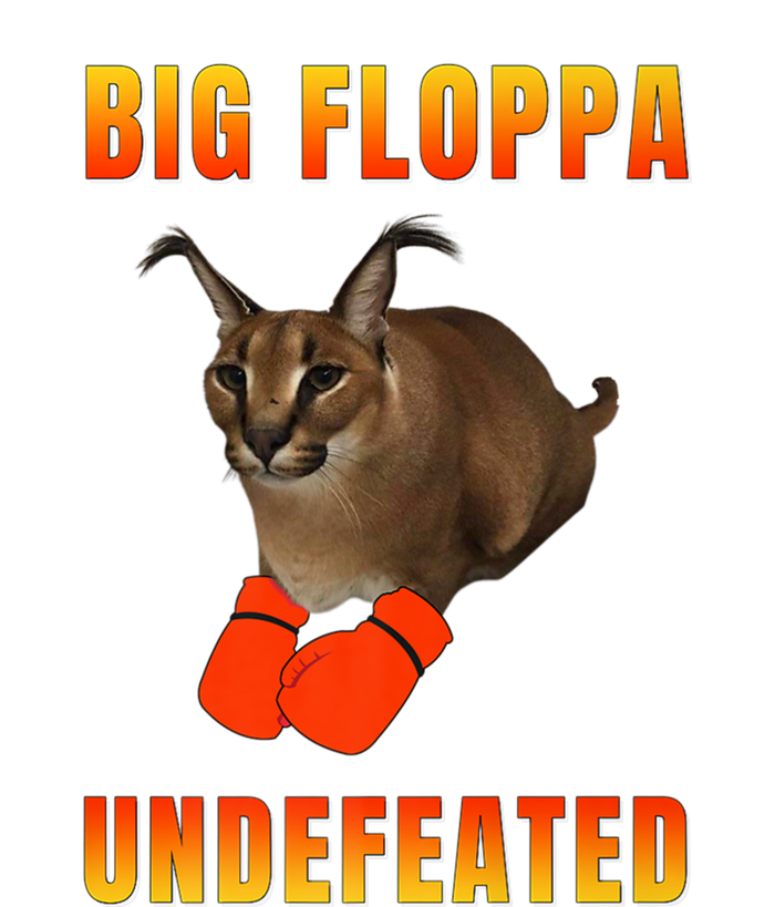 Funny Big Floppa Undefeated Champion, Meme Cat Sweatshirt Cinch Pack Bag