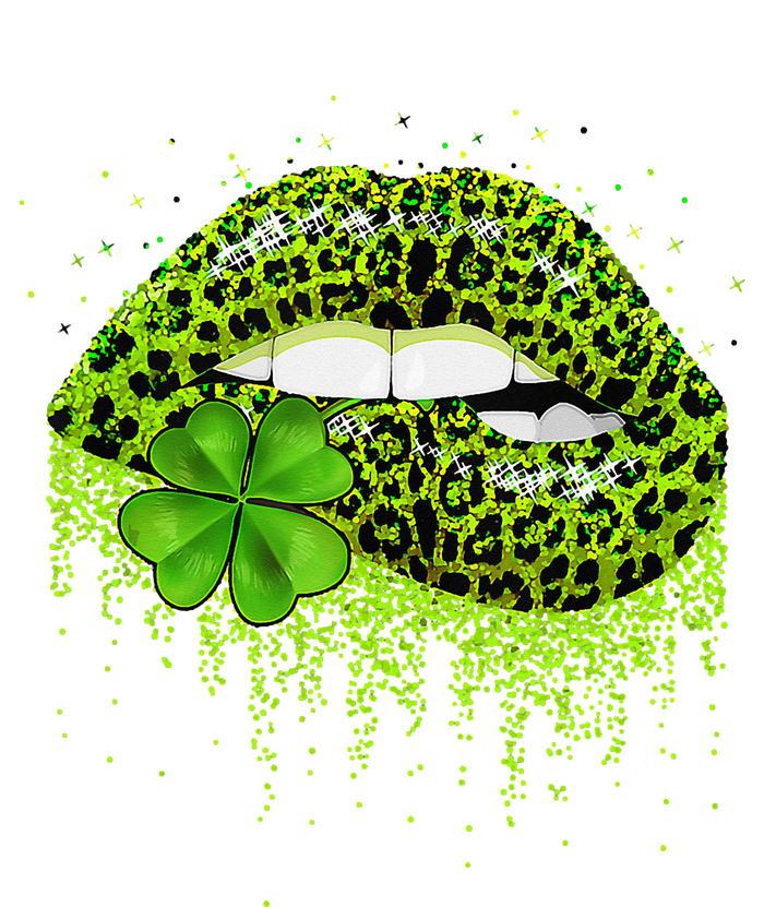 Lips Sexy Irish Leopard Print Shamrock Green St Patricks Day Full Zip Hoodie