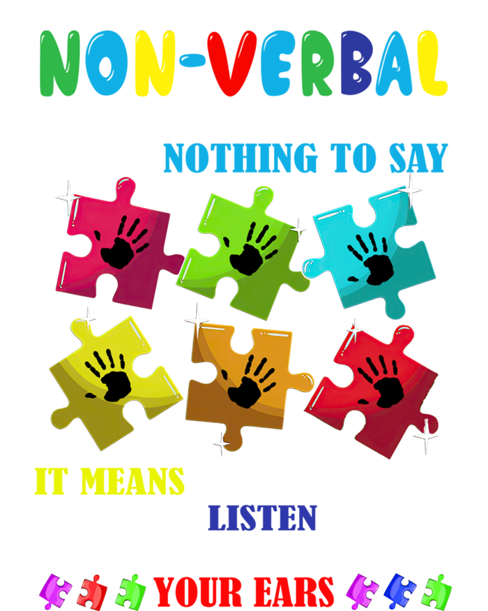 Nonverbal Autism Awareness Neurodiversity Acceptance Gift T-Shirt