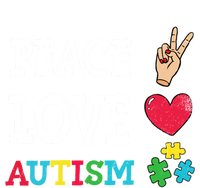 Peace Love Autism Awareness Day Acceptance Autistic Puzzle Meaningful Gift Full-Length Apron With Pockets