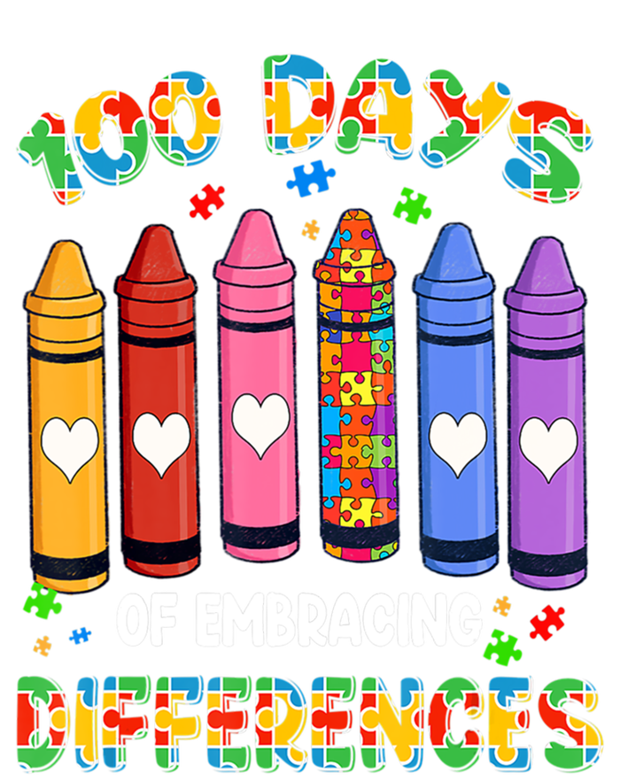 100 Days Of School Embracing Differences Autism Teacher Gift Button