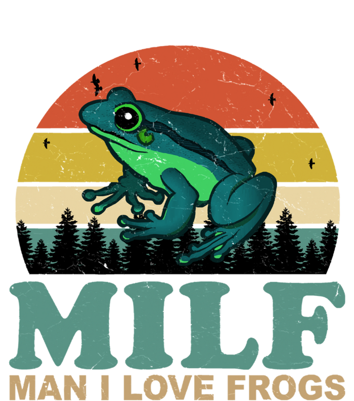 Milf Man I Love Frogs Funny Amphibian Lovers Softstyle Adult Sport Polo