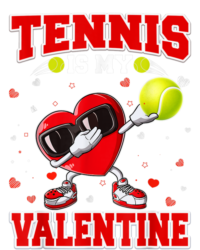 Tennis Lover Cute Heart Dabbing Valentines Day Cool Gift Women's V-Neck T-Shirt