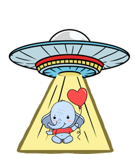 Ufo Abduction Elephant Valentines Day Meaningful Gift Women's V-Neck T-Shirt