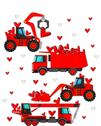 Valentines Day Crane Truck Construction Heart Gift Kids T-Shirt