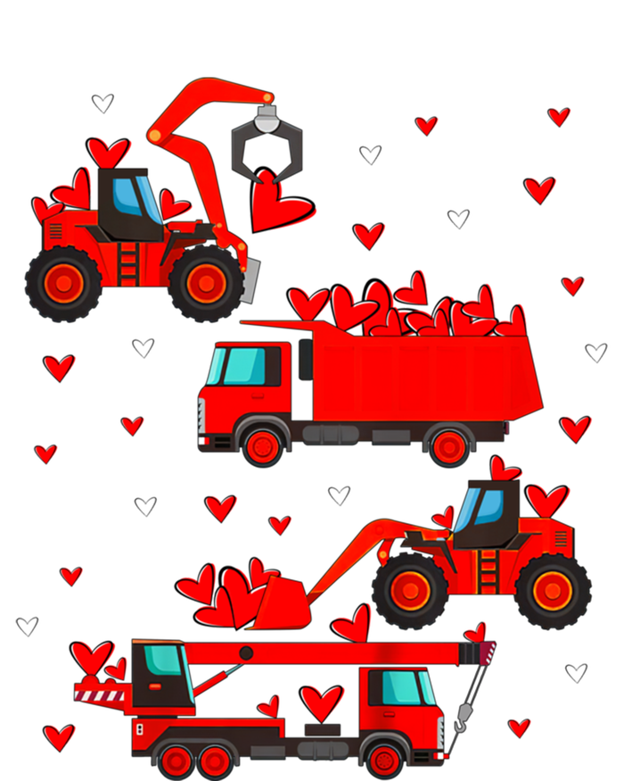 Valentines Day Crane Truck Construction Heart Gift Kids T-Shirt