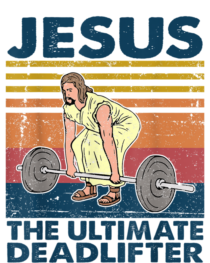 Vintage Jesus The Ultimate Deadlifter Funny Christian Gym Sustainable Beanie