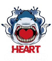 Funny Heart Shark Crusher Valentines Day Jawsome Beach Gift Women's V-Neck T-Shirt