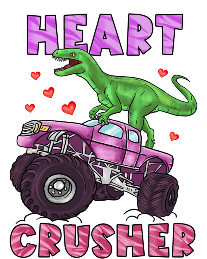 Funny Valentines Day Graphic Gift Heart Dinosaur Crusher Meaningful Gift Zip Tote Bag