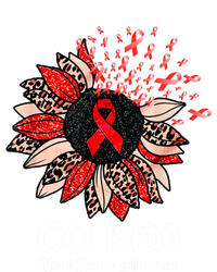 Go Red Heart Disease Awareness Month Ribbon Sunflower Gift T-Shirt