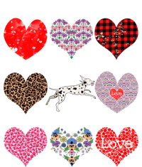 Cute Dalmatian Funny Dog Mom Hearts Pattern Valentines Day Gift T-Shirt