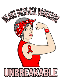 Heart Disease Warrior Awareness Survivor Patient Graphic Gift Pom Pom 12in Knit Beanie