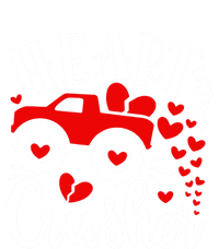 Heart Monster Truck Crusher Cute Gift Funny Valentine's Day Gift Women's T-Shirt