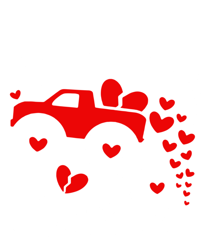 Heart Monster Truck Crusher Cute Gift Funny Valentine's Day Gift Women's T-Shirt