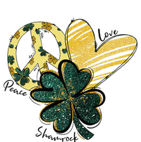 Peace Love Shamrock Leopard Irish Shamrocks St Patrick's Day T-Shirt