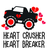 Heart Monster Truck Crusher Valentines Day Cute Funny Hearts Meaningful Gift Full-Length Apron With Pockets