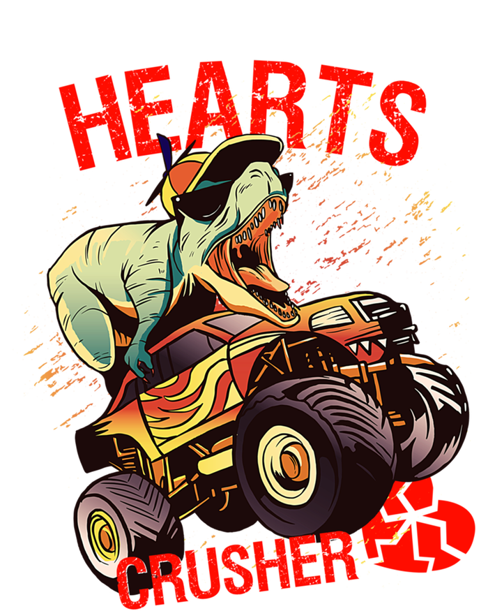 Hearts Crusher T Rex Dinosaur Riding Monster Truck Gift T-Shirt