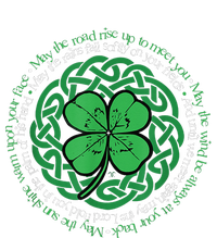 Irish Blessing, Celtic Knot & 4 Leaf Clover Luck Version Womens Cotton Relaxed Long Sleeve T-Shirt