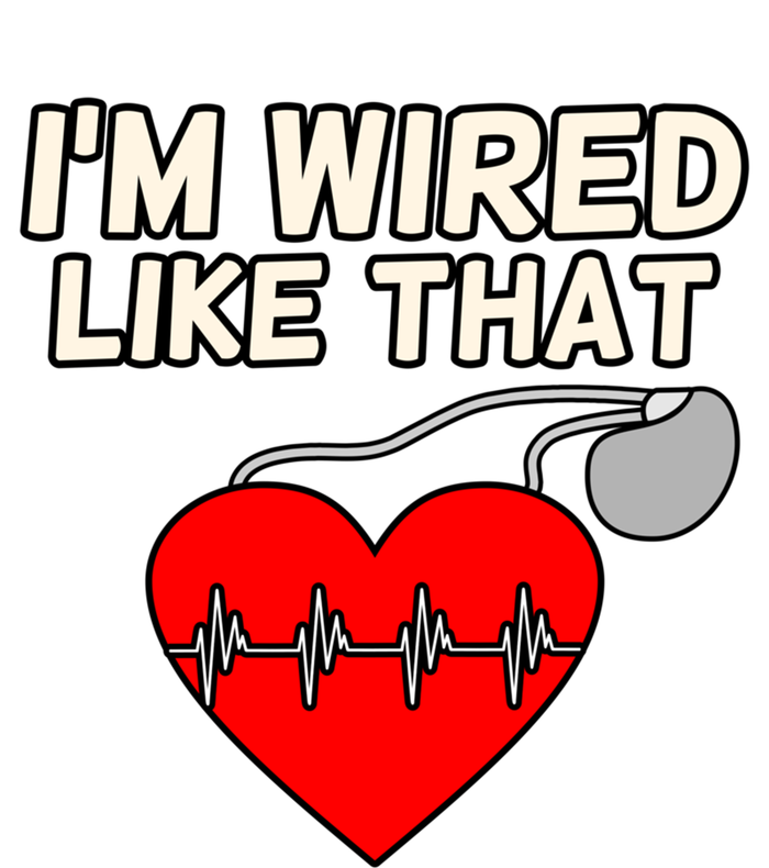 I'm Wired Like That Heart Disease Awareness Survivor Graphic Meaningful Gift Women's Tri-Blend 3/4-Sleeve Raglan Shirt