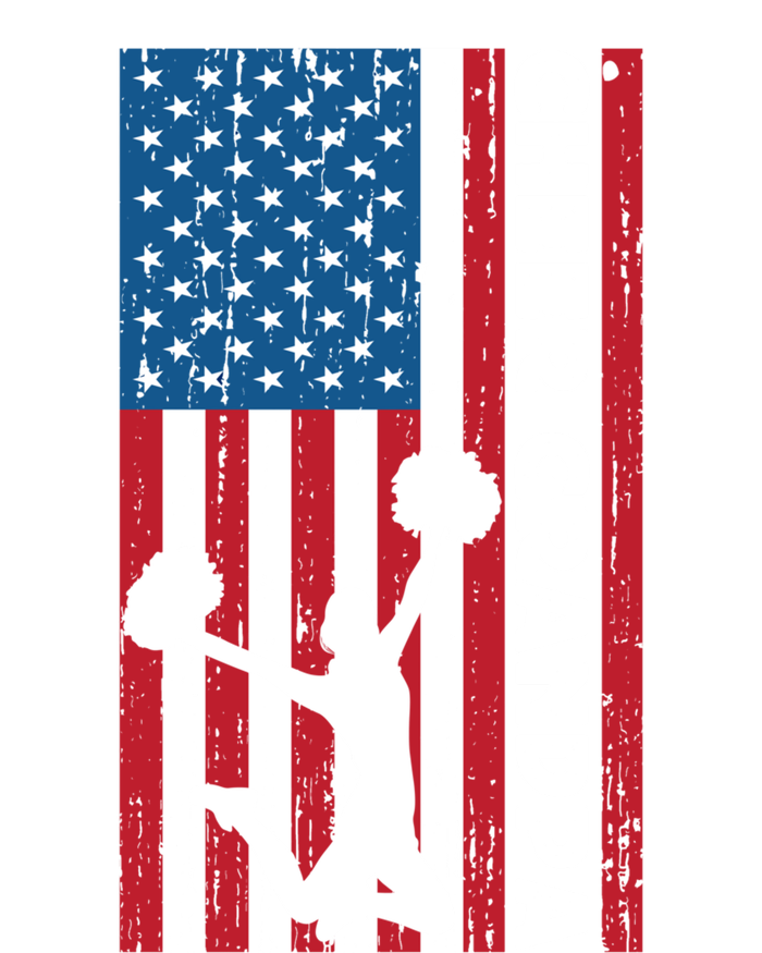 Cheer Grandpa For Usa American Flag Cheerleader Grandpa Long T-Shirt